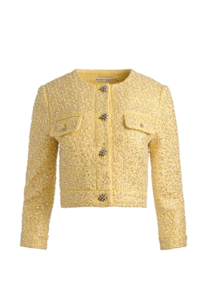alice + olivia Lorie cropped jacket - Yellow