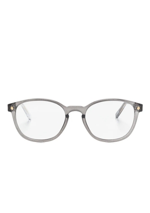 Snob Radetzky square-frame clip-on glasses - Black