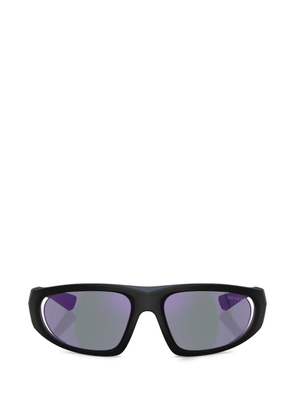 Prada Linea Rossa rectangle logo sunglasses - Blue