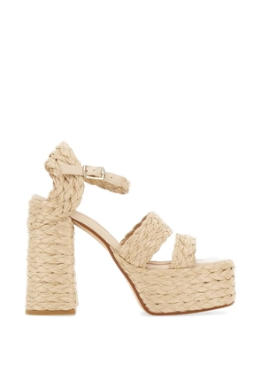 Castañer Fresa woven double strap sandals - Neutrals