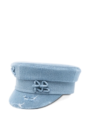 Ruslan Baginskiy knot frayed hat - Blue