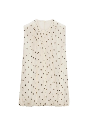 MSGM polka dot sleeveless blouse - Neutrals