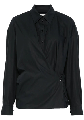 LEMAIRE straight-collar twisted shirt - Black