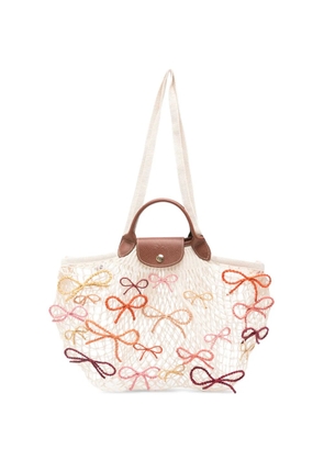 Longchamp Le Pliage bow-detailtote bag - White