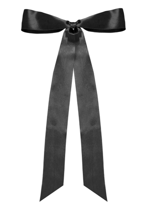 Jennifer Behr Darla silk bow hair clip - Black