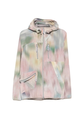 Kolor abstract-print hooded jacket - Pink