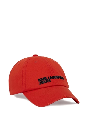 Karl Lagerfeld Jeans logo essential cap - Red