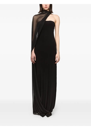 Atu Body Couture draped-detail halterneck gown - Black