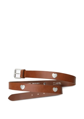 Carhartt WIP heart leather belt - Brown