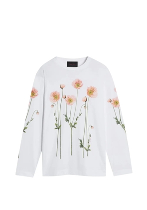 Simone Rocha Poppy field-print long-sleeve T-shirt - White