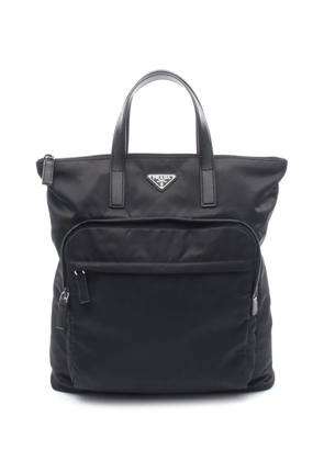 Prada Pre-Owned 2013-2026 Re-Nylon and Saffiano Leather backpack - Black