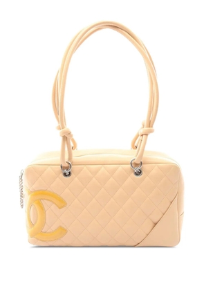 CHANEL Pre-Owned 2005-2006 Lambskin Cambon Ligne Bowling Bag shoulder bag - Brown