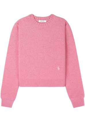 Sporty & Rich embroidered-logo cashmere jumper - Pink