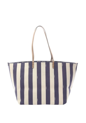 Fendi Pre-Owned 2000-2010 Large Zucca Canvas Striped Reversible Roll tote bag - Brown