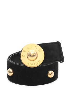 Celine Pre-Owned 2000s star ball suede belt - Black