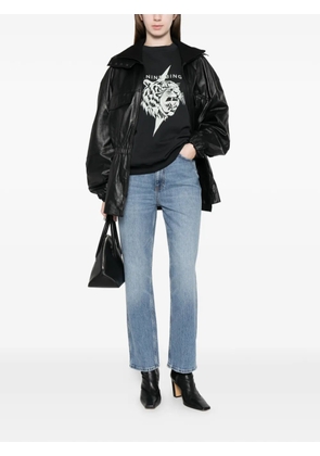 ANINE BING Miles tiger-print sweatshirt - Black