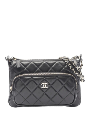 CHANEL Pre-Owned 2021-2026 CC Quilted Lambskin Front Pocket crossbody bag - Black