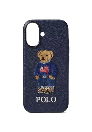 Polo Ralph Lauren bear-embroidered phone case - Blue