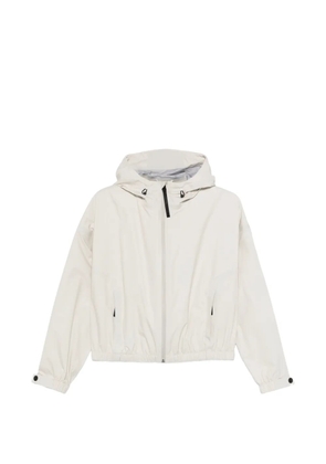 Alphatauri hooded zip-up rain jacket - Neutrals