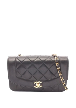 CHANEL Pre-Owned 1994-1996 Small Lambskin Diana Flap crossbody bag - Black