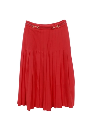 Gucci Pre-Owned 2000s pleats belt skirt - Red