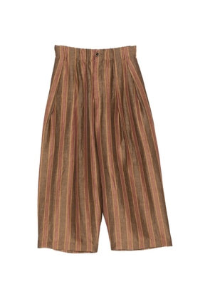 Uma Wang striped button trousers - Brown