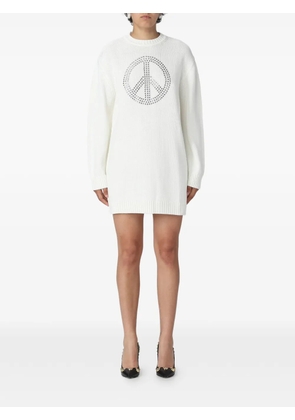 MOSCHINO JEANS embellished peace dress - Neutrals