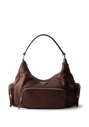 Prada medium washed leather bag - Brown