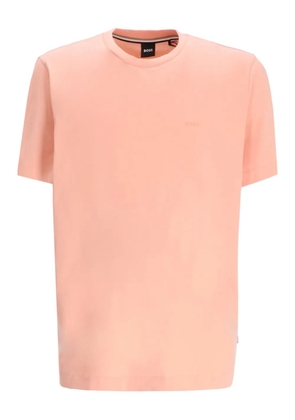 BOSS logo-embroidered cotton T-shirt - Pink