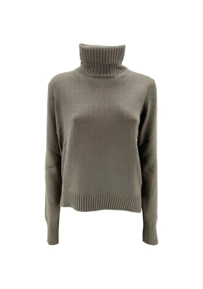 Gran Sasso roll-neck knitted top - Brown