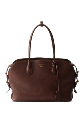 Prada large leather tote bag - Brown