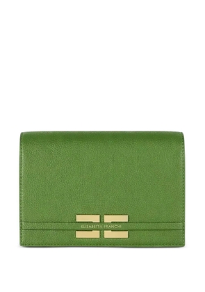 Elisabetta Franchi logo-plaque chain-strap shoulder bag - Green