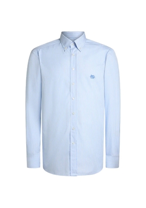 ETRO striped embroidery shirt - Blue
