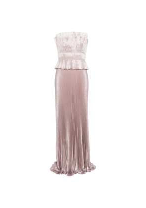 L'IDÉE Masquerade pleated peplum gown dress - Pink