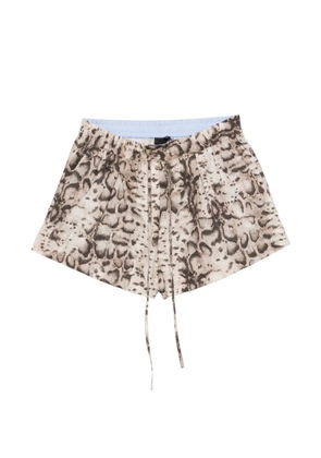 PINKO drawstring printed shorts - Neutrals