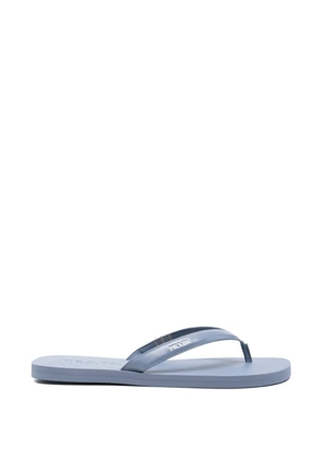 Prada brushed leather flip-flops - Blue