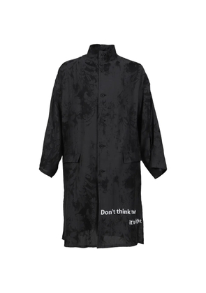 Yohji Yamamoto floral buttoned coat - Black