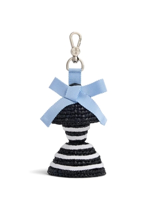 Patou bow-detail striped-print doll charm - Black