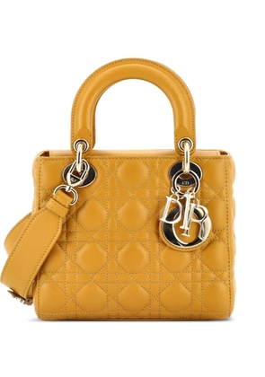 Christian Dior Pre-Owned My ABCDior Lady Dior Bag Cannage Quilt Lambskin crossbody bag - Yellow