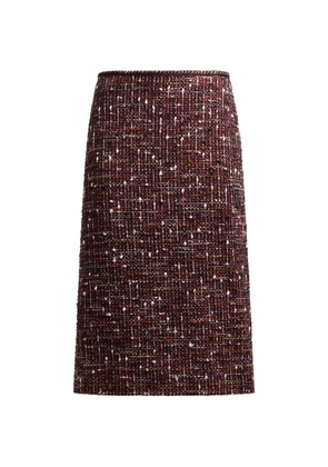 ETRO tweed knee-length mid skirt - Red