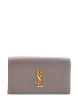 Saint Laurent Pre-Owned Classic Monogram Leather Long clutch bag - Grey