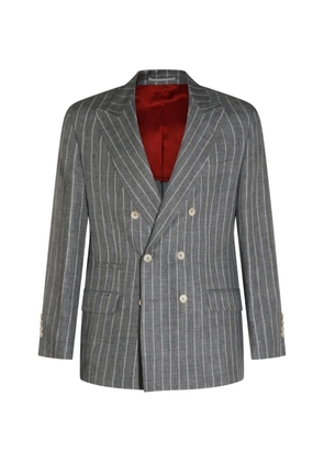 Brunello Cucinelli double-breasted blazer - Grey