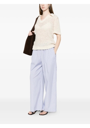 ASPESI striped trousers - White