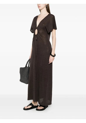 P.A.R.O.S.H. cut-out maxi dress - Brown