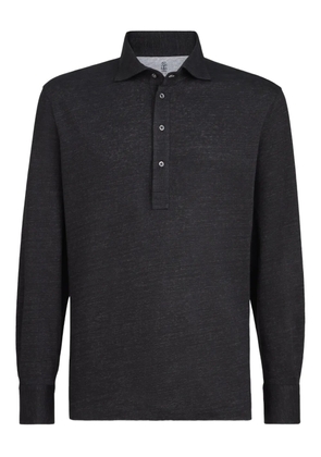 Brunello Cucinelli long-sleeve polo shirt - Grey