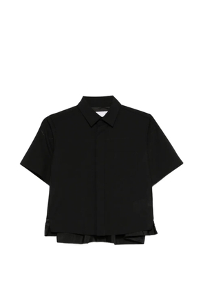 sacai pocket pleated shirt - Black
