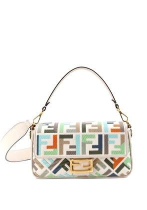 Fendi Pre-Owned Baguette NM Bag Zucca Embroidered Canvas Medium shoulder bag - Multicolour