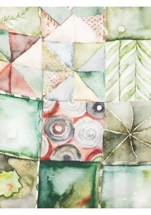 D'aniello patterned silk scarf - Green