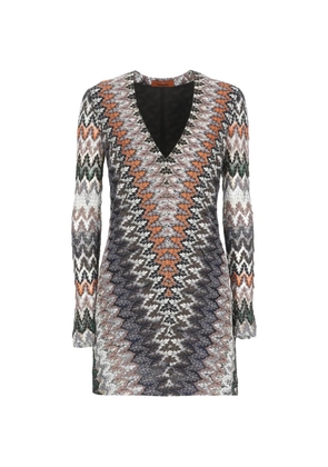 Missoni V-neck patterned dress - Blue