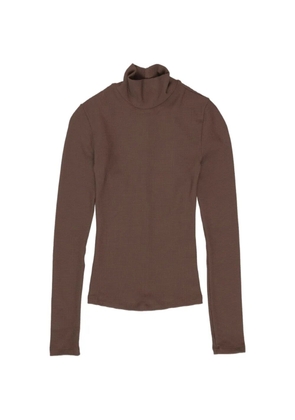 Gil Rodriguez mock-neck T-shirt - Brown